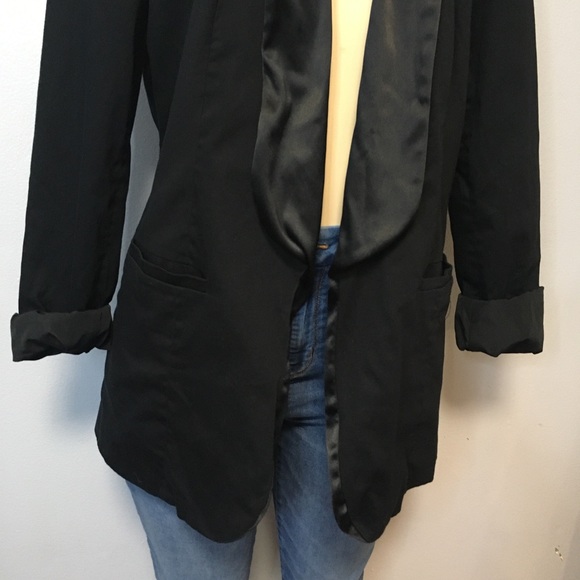 SOLD❌Who What Wear Open Front Tuxedo Blazer Black - Picture 5 of 16